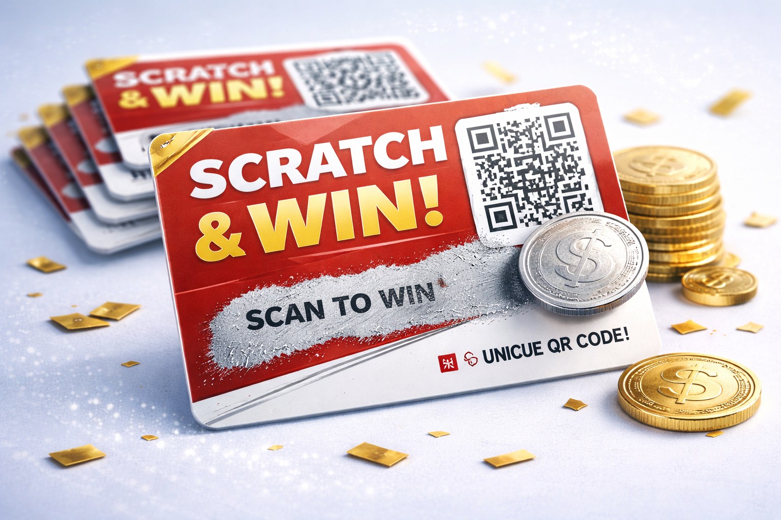 QR scratch card printing